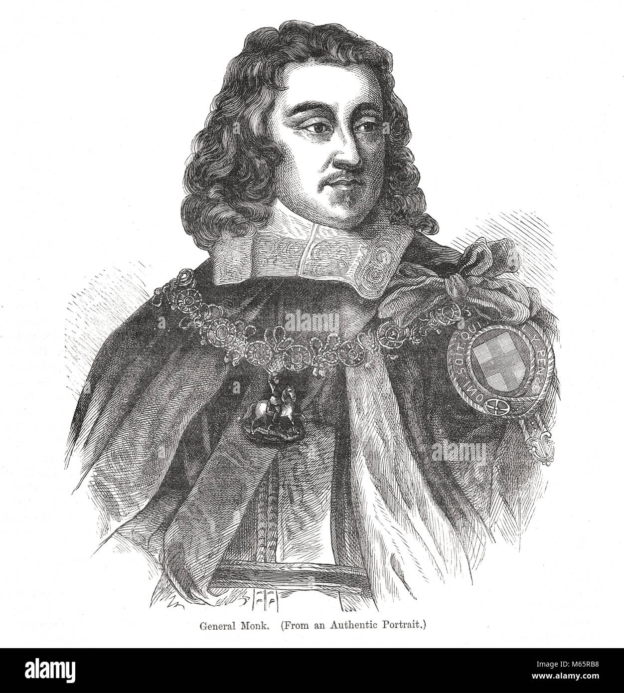 Allgemeine Monck, George Monck, 1st Duke of Albemarle, 1608 - 1670, Englischer Soldat und Politiker, Schlüsselfigur in der Wiederherstellung der Monarchie König Charles II. Stockfoto