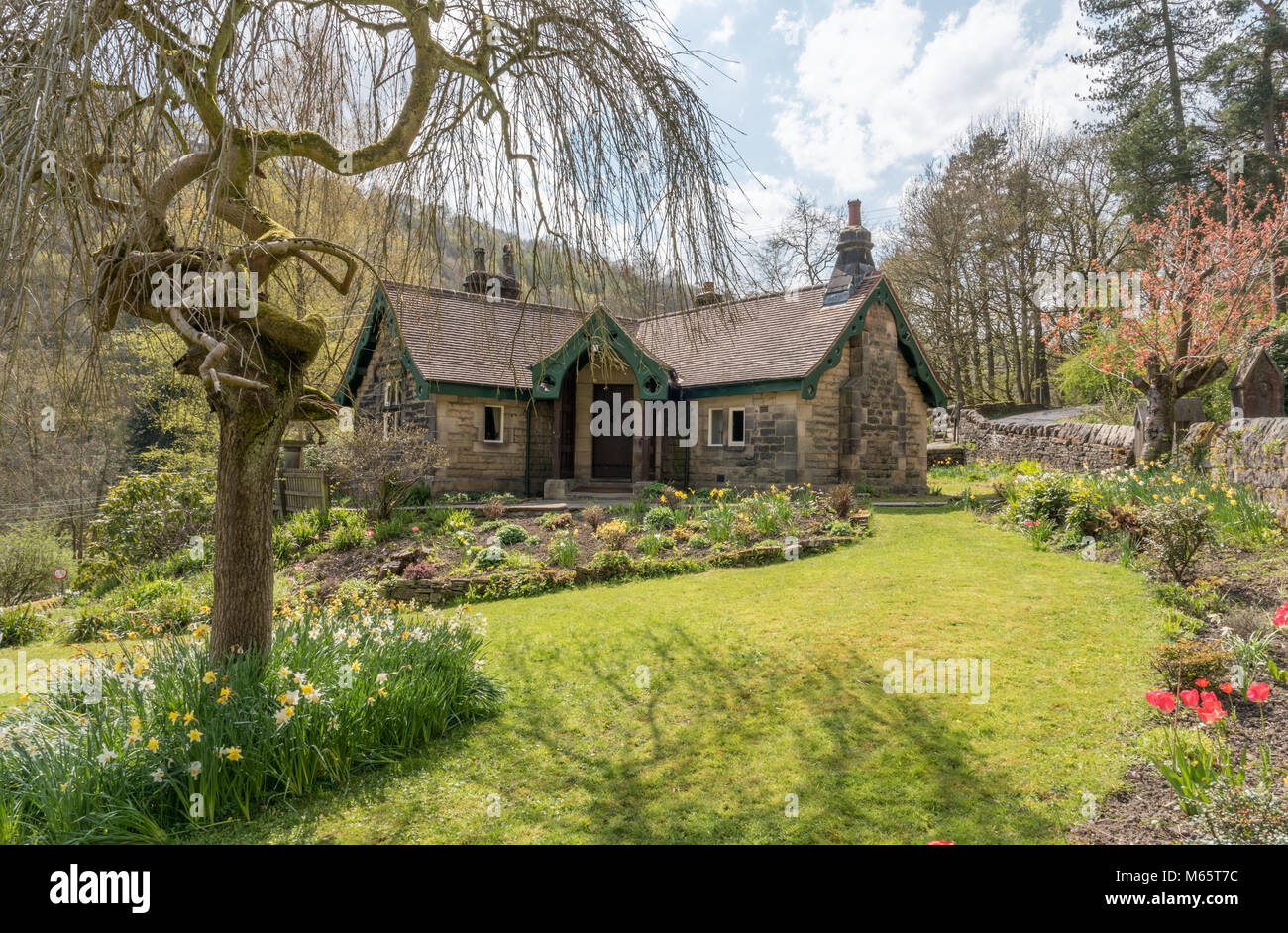 The Lodge at Hardcastle Crags, Halifax, West Yorkshire, England Stockfoto