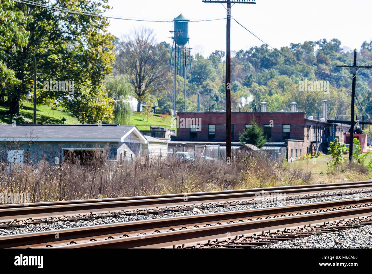 West Virginia, Appalachia Appalachia, Alderson, ländlich, ländlich, ländlich, Bundesgefängnis für Frauen, Martha Stewart Gefangene hier, Besucher reisen Stockfoto