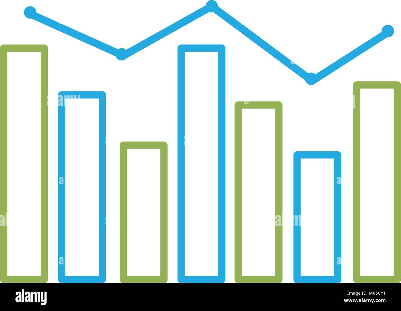Online Statistik Diagramm bar Präsentation Stock Vektor