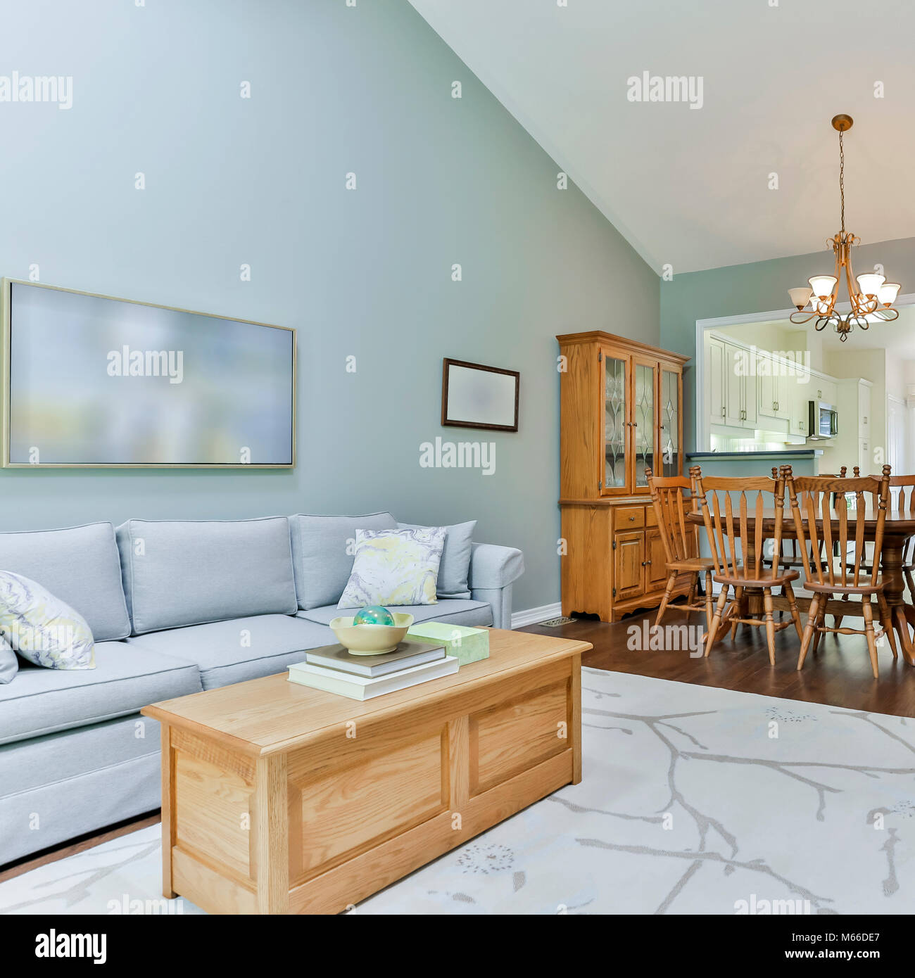 Wohnzimmer Interior Design in ein neues Haus Stockfoto
