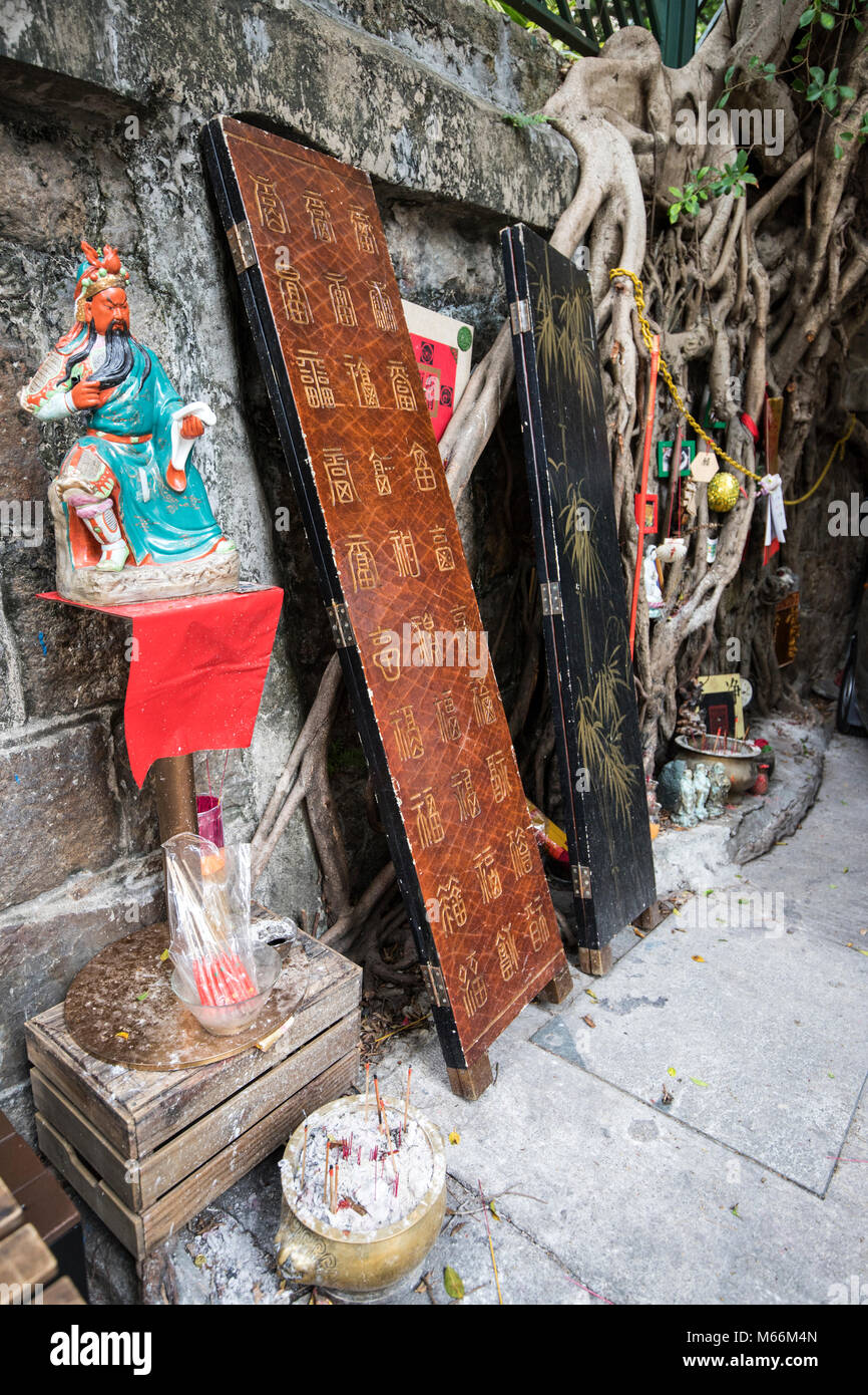 Sheung Wan Hong Kong Street Art - Sheung Wan ist ein beliebter Treffpunkt für Künstler in Hongkong. Viele der Wandmalereien in der Nachbarschaft wurden von HK Wand produziert Stockfoto