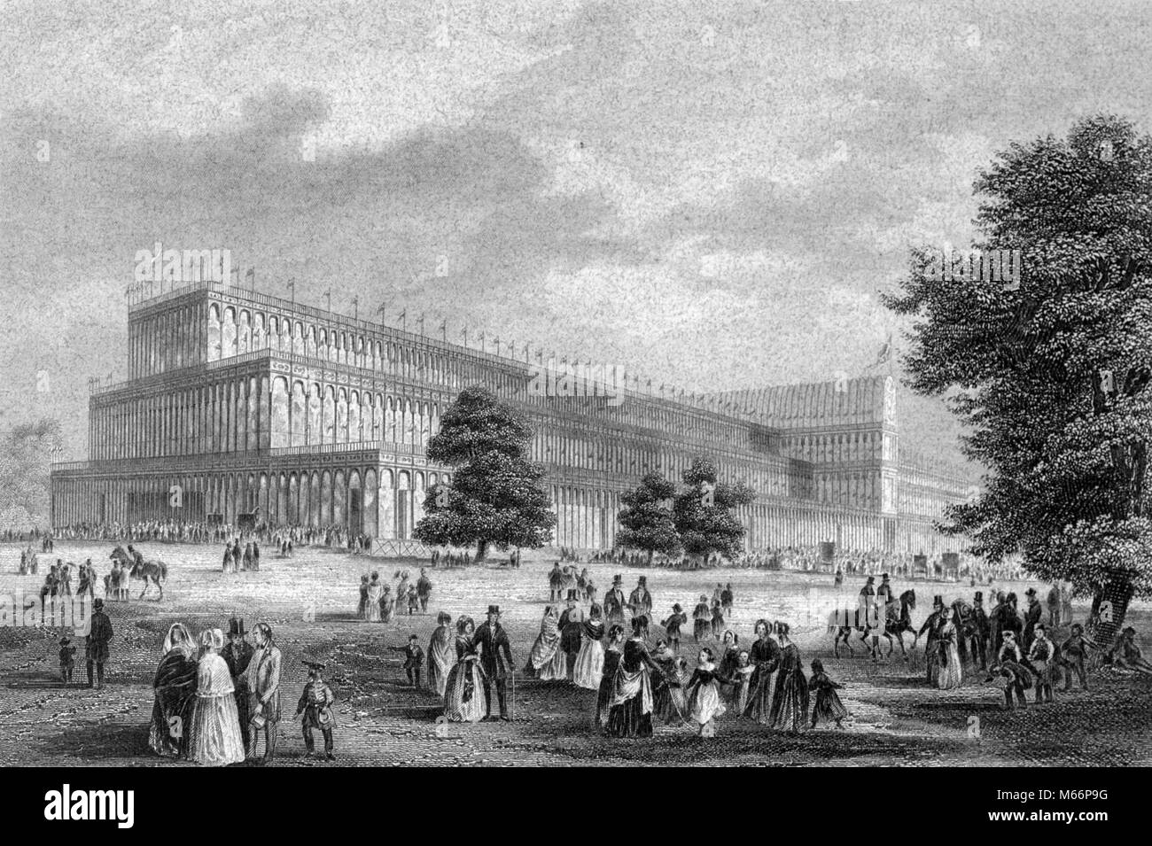 1800 s 1850 s 1851 DAS CRYSTAL PALACE AUSSTELLUNGSHALLE KONZIPIERT VON JOSEPH PAXTON DIE GROSSE AUSSTELLUNG LONDON ENGLAND - q 63392 CPC 001 HARS PAXTON DIE GROSSE AUSSTELLUNG DER GROSSEN AUSSTELLUNG DER WERKE VON INDUSTRIE ALLER NATIONEN VEREINIGTES KÖNIGREICH Stockfoto