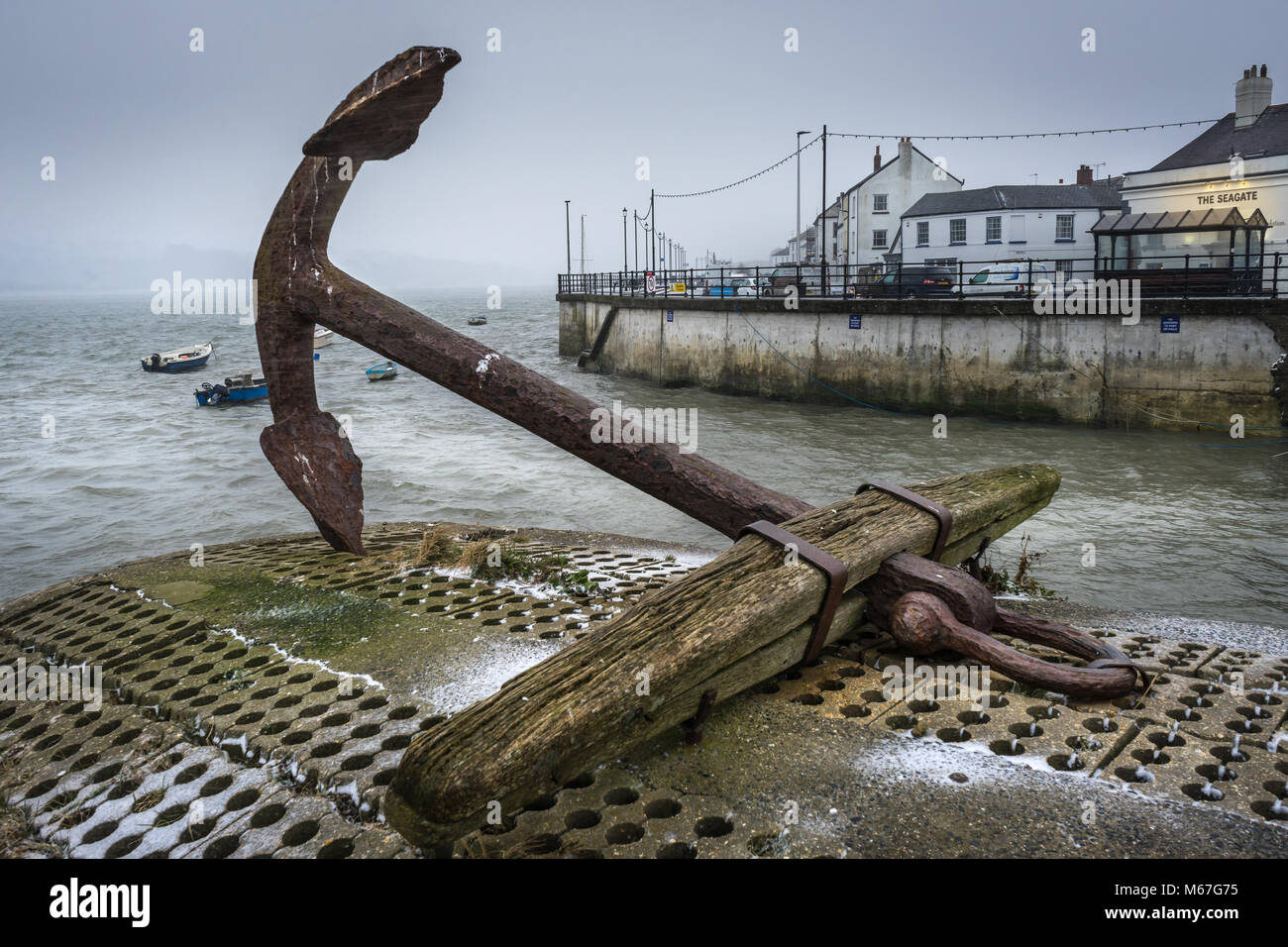 Appledore, Devon, Großbritannien. 1. März, 2018. UK Wetter - Das kleine Dorf an der Küste von North Devon Appledore ist menschenleer, da es erwartet die Schneestürme, die Weite des Landes sind als 'Red Alert' für die Region ausgestellt wird. Credit: Terry Mathews/Alamy leben Nachrichten Stockfoto