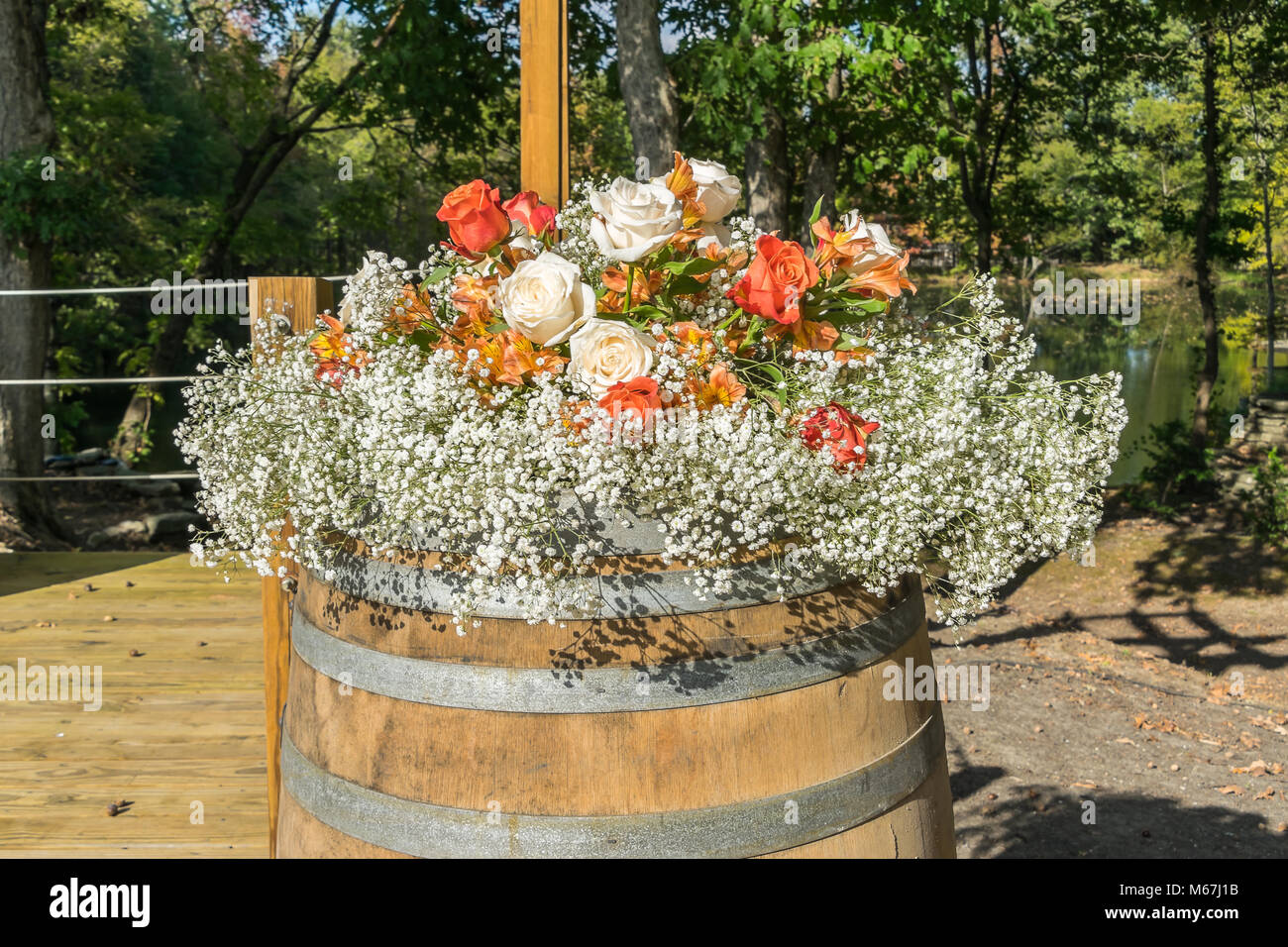 Dekoration für die Hochzeit. Stockfoto