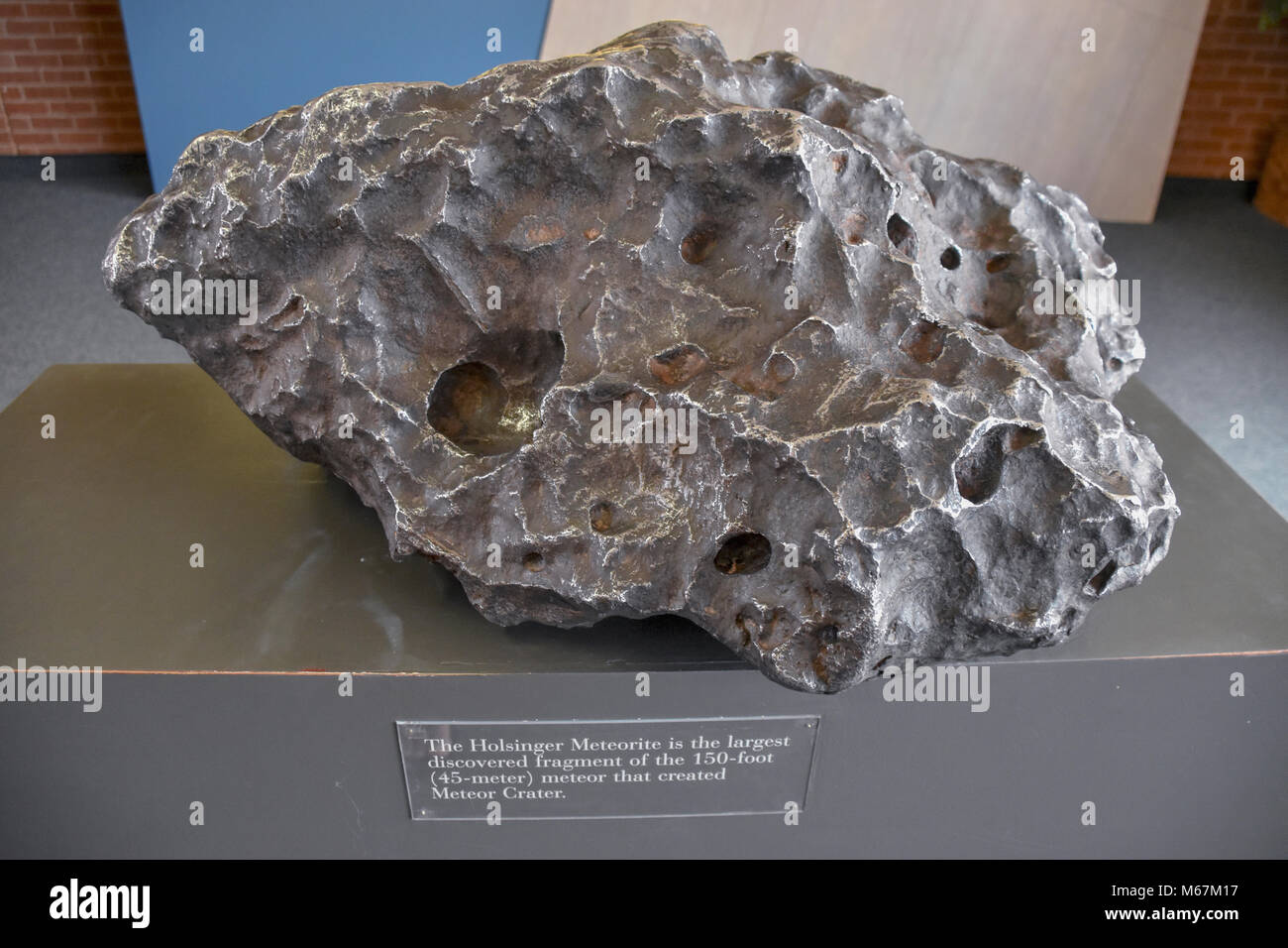Meteor Krater war vor 50.000 Jahren gebildet, wenn eine Nickel-Eisen-Meteoriten 50 Meter (160 Fuß), in Winslow Arizona schlug. Stockfoto