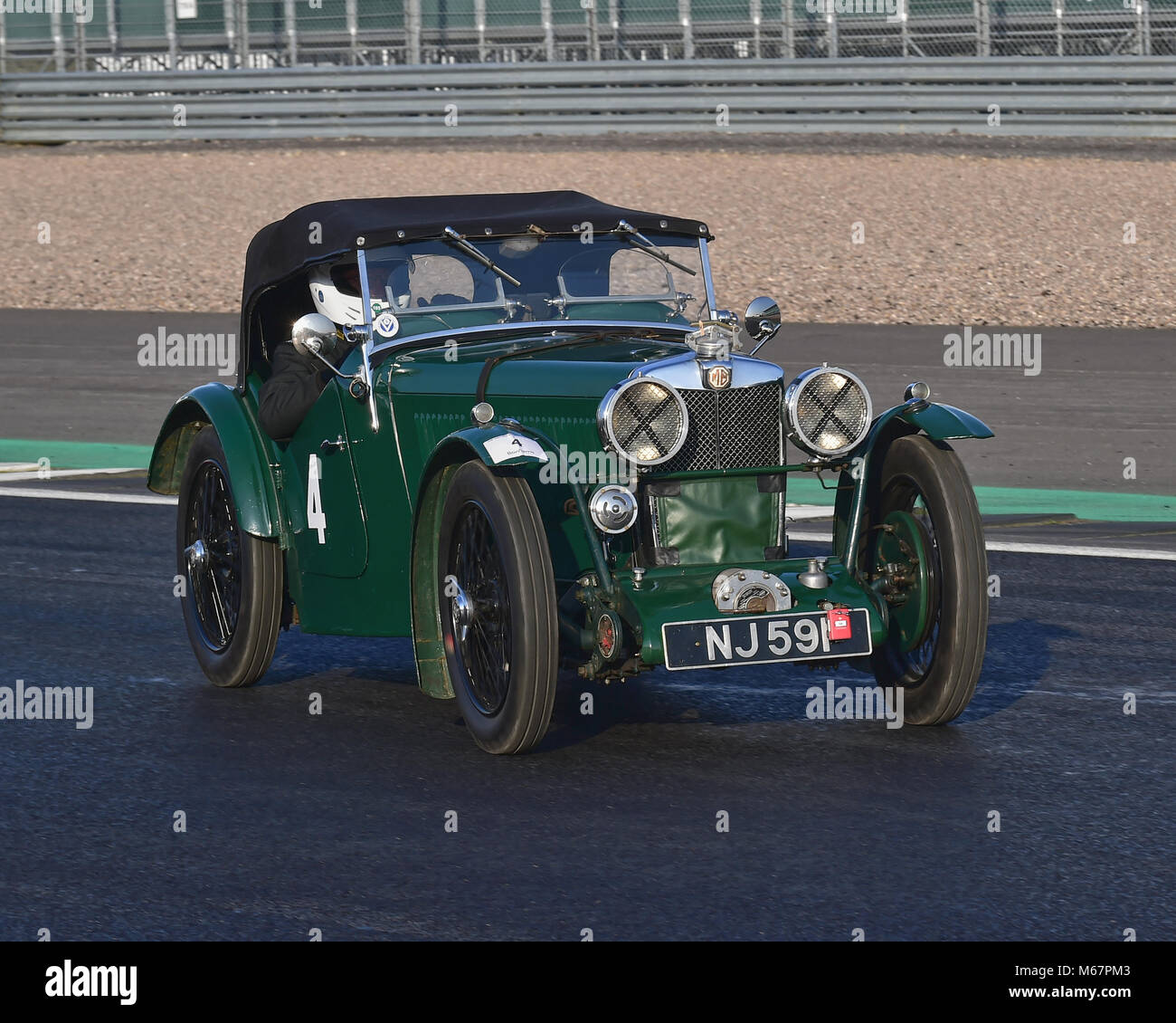 Nigel Stroud, MG J 2, 1932, VSCC, Pomeroy Trophäe, Silverstone, 24. Februar 2018, 2018, Autos, Chris McEvoy, Cjm - Fotografie, Wettbewerb, Februar, Fu Stockfoto