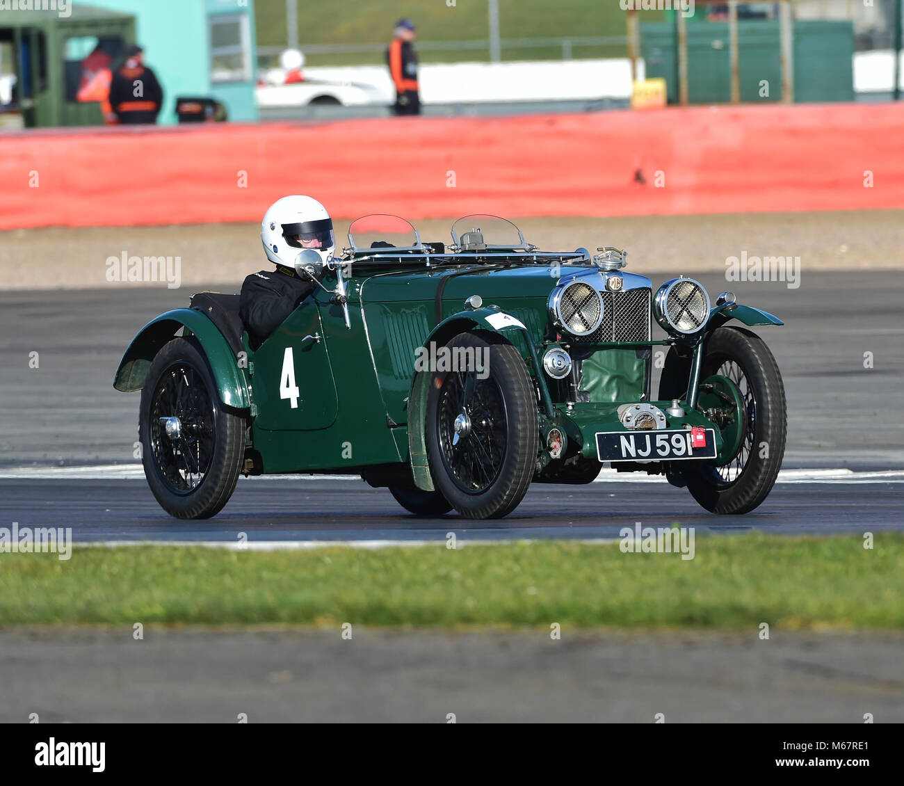 Nigel Stroud, MG J 2, 1932, VSCC, Pomeroy Trophäe, Silverstone, 24. Februar 2018, 2018, Autos, Chris McEvoy, Cjm - Fotografie, Wettbewerb, Februar, Fu Stockfoto