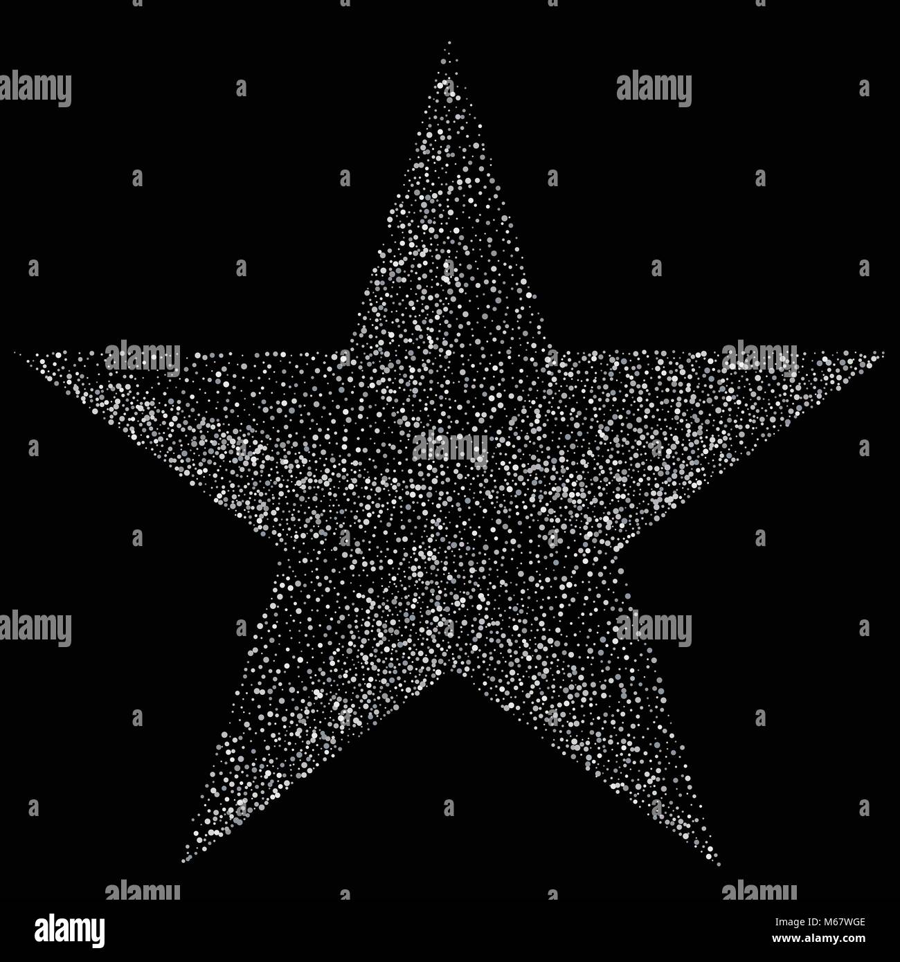 Silver Star Vektor Banner Silber Glitzer Vorlage Karten Vip Bereich Stock Vektorgrafik Alamy