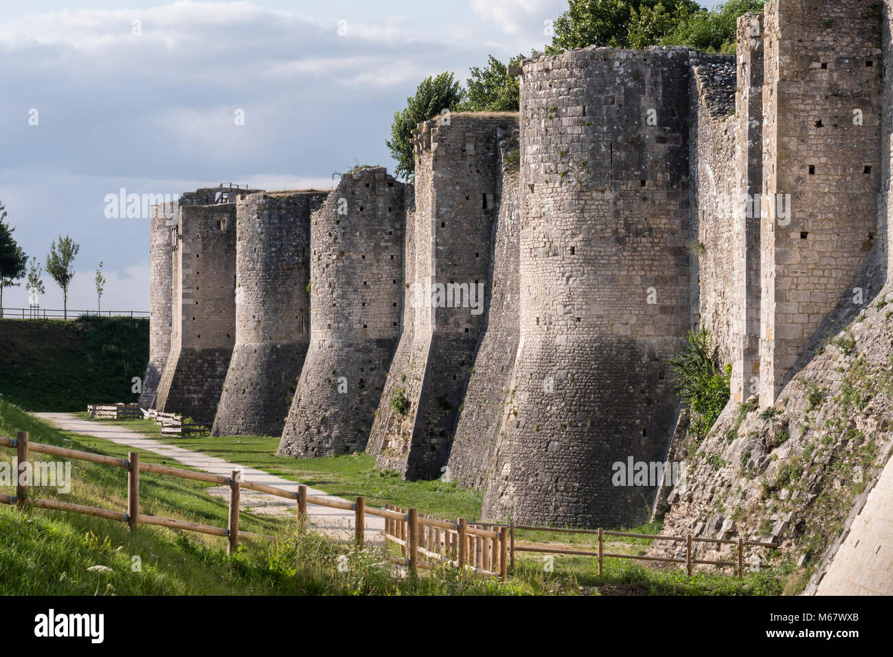 Die Wälle Provins Seine-et-Marne Ile-de-France Frankreich Stockfoto