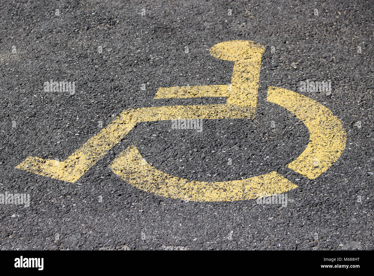 Handicap-Parkplatz-Schild Stockfoto