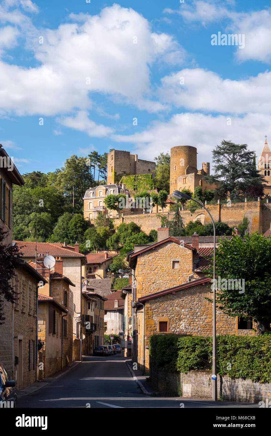 15. Jahrhundert schloss Chatillon d'Azergues Villefranche-sur-Saône Rhône Auvergne-Rh ône-Alpes Frankreich Stockfoto