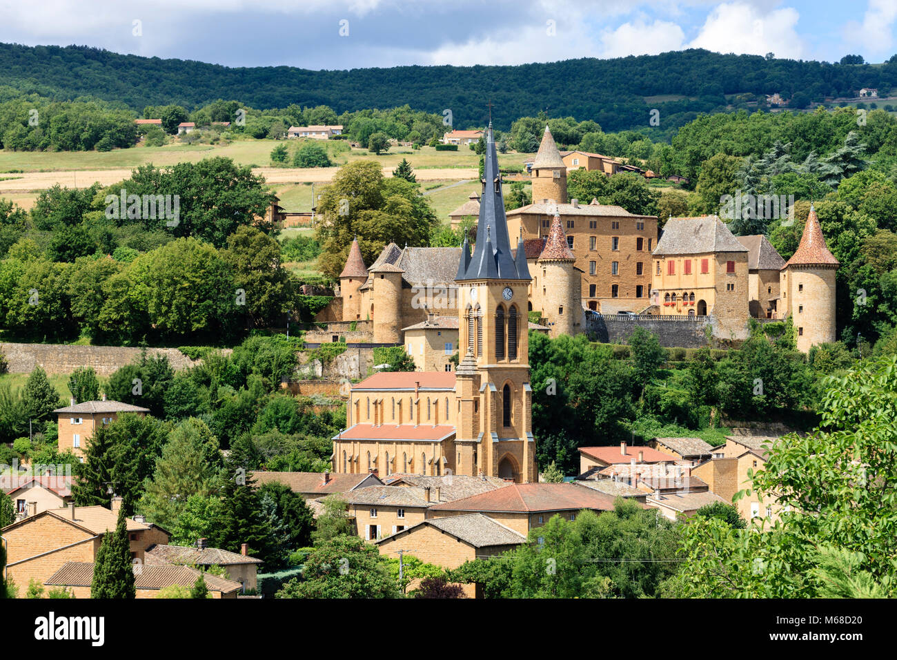 Jarnioux Schloss Jarnioux Rhône Auvergne-Rh ône-Alpes Frankreich Stockfoto