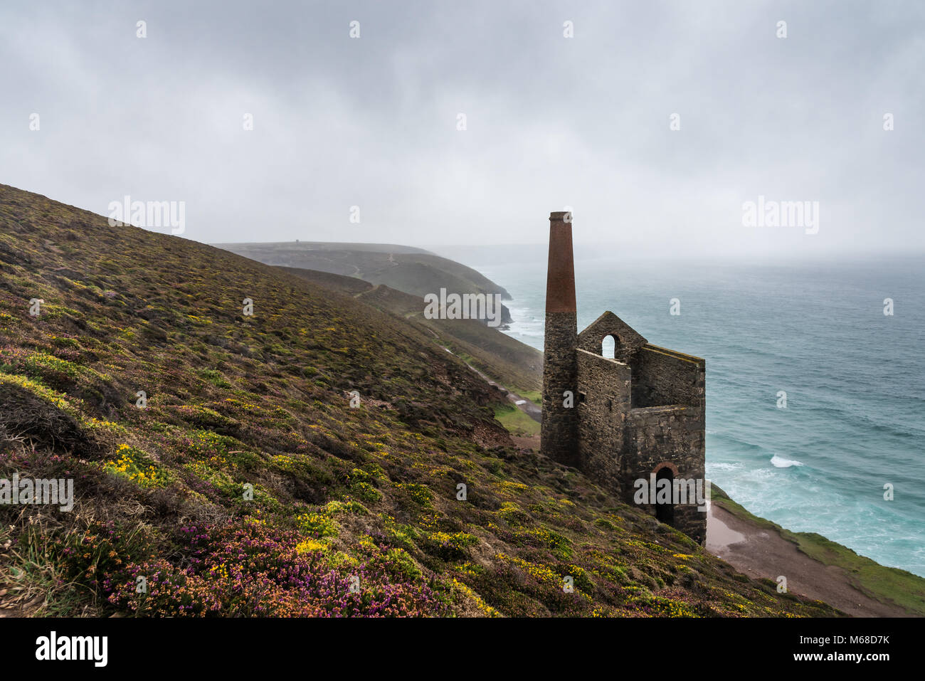 Wheal Coates Zinnmine Cornwall Stockfoto