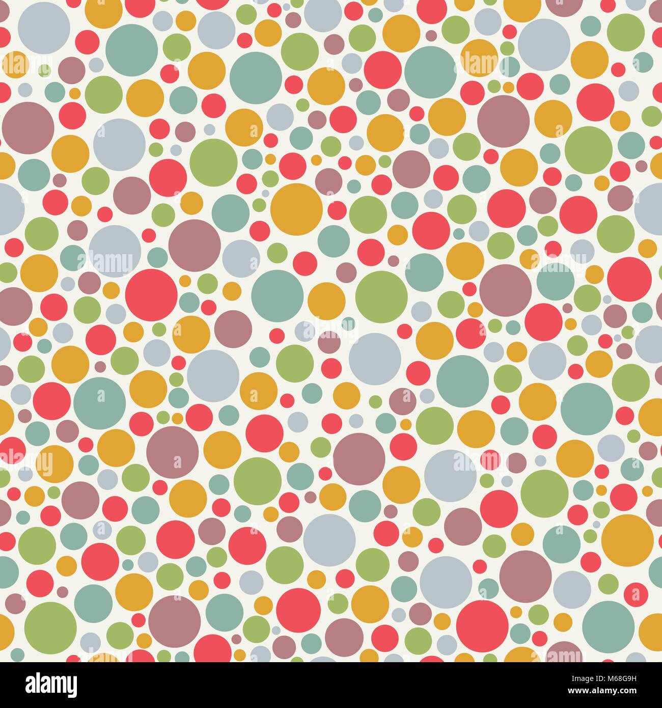 Konfetti Vektor nahtlose Muster abstrakte farbenfrohe vintage Textur für Polka Dot Hintergründe Stock Vektor