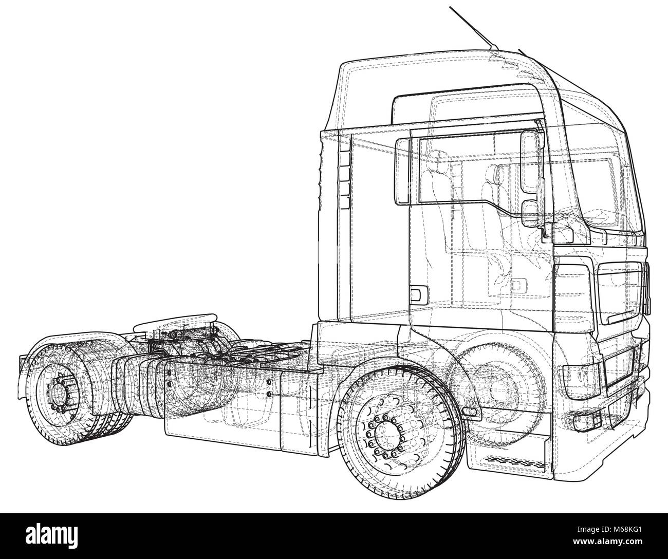 Kommerzielle Lieferung. Tracing Abbildung der 3d. EPS 10 Vektor Format auf weißem isoliert. Stock Vektor