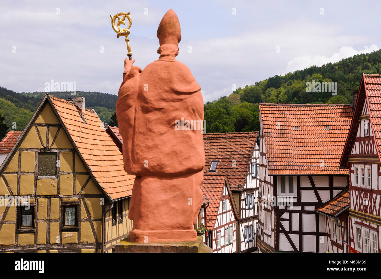 Altstadtgasse in Bad Orb, Hessen, Deutschland, Europa Stockfoto