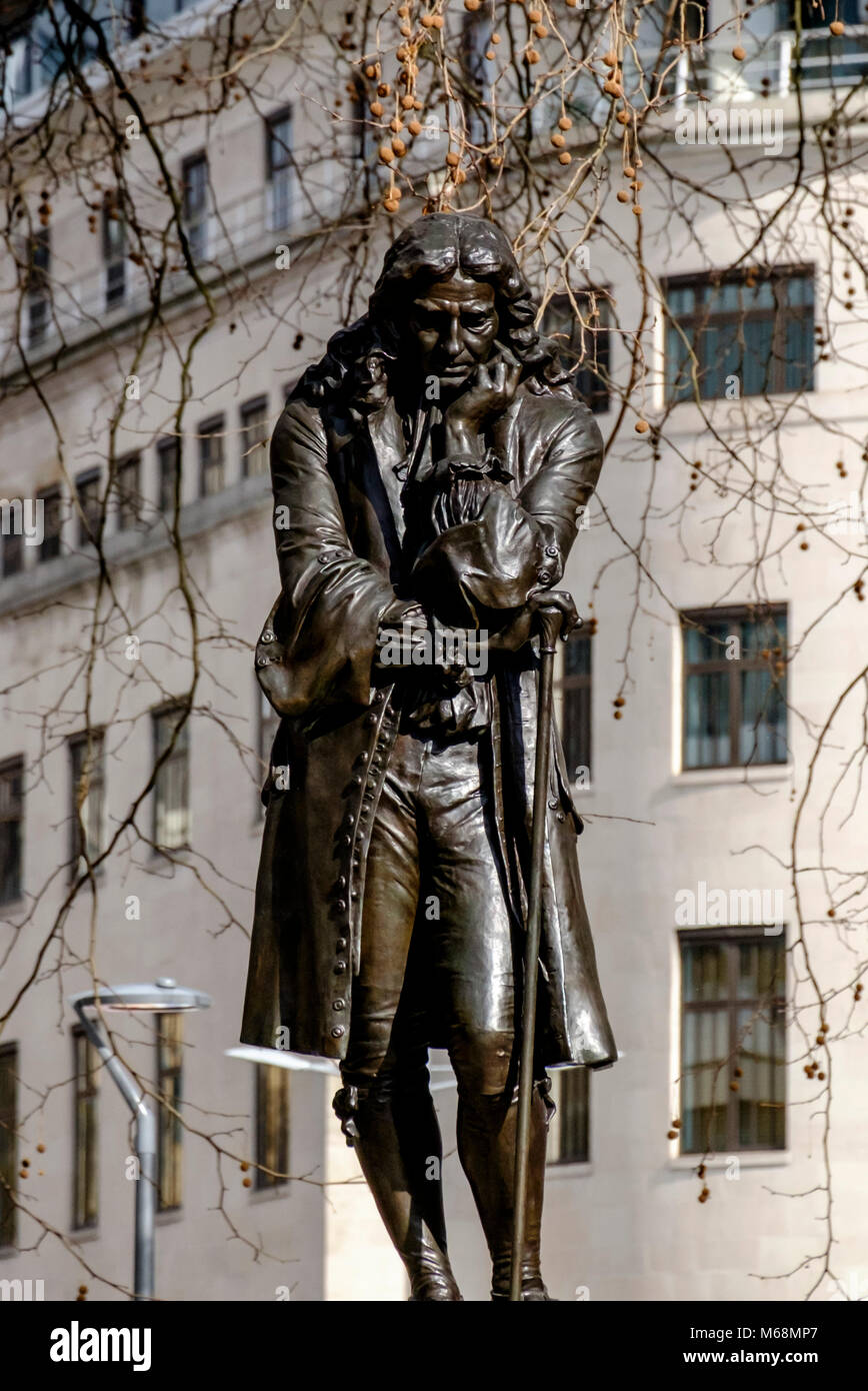 Statue des umstrittenen Abbildung Edward Colston, Kaufmann, Wohltäter andslave Händler. Das Stadtzentrum von Bristol England Großbritannien Stockfoto