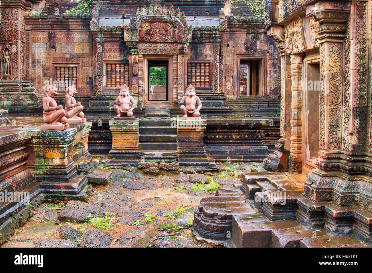 Banteay Srei Oder Zitadelle Von Frauen In Der Nahe Von Angkor Wat Kambodscha War Im 10 Jahrhundert Gebaut Stockfotografie Alamy