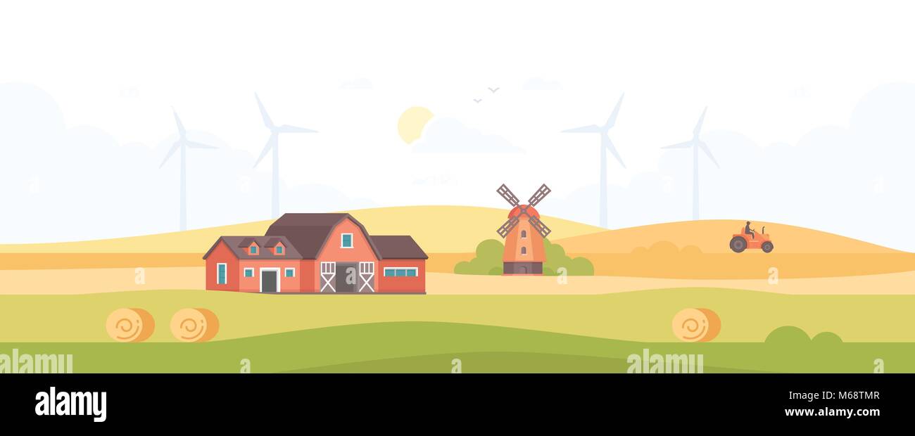 Landschaft - moderne Wohnung design Vector Illustration Stock Vektor