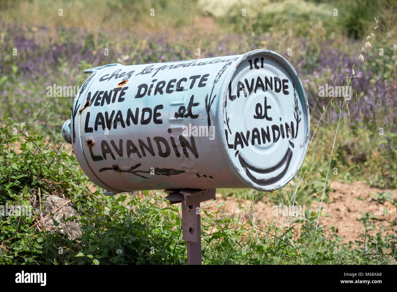 Hersteller von Lavande und Lavandin zeichen Provence-Alpes-Côte d'Azur Stockfoto