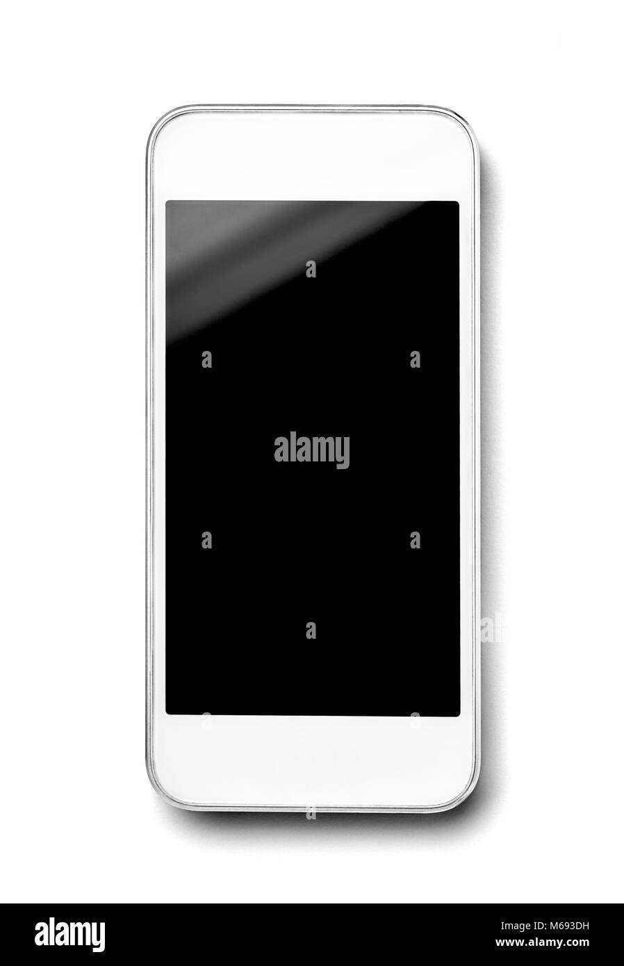 Nahaufnahme der Ein Smartphone auf weißem Hintergrund Stockfoto