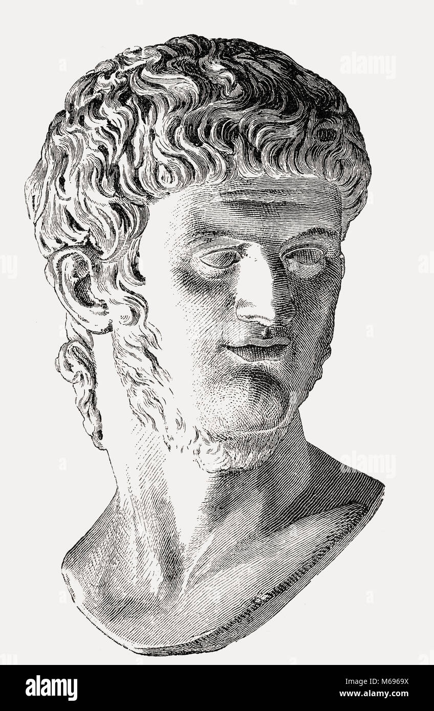 Nero oder Nero Claudius Caesar Augustus Germanicus, 37-68, Römischer Kaiser von 54 bis 68 Stockfoto