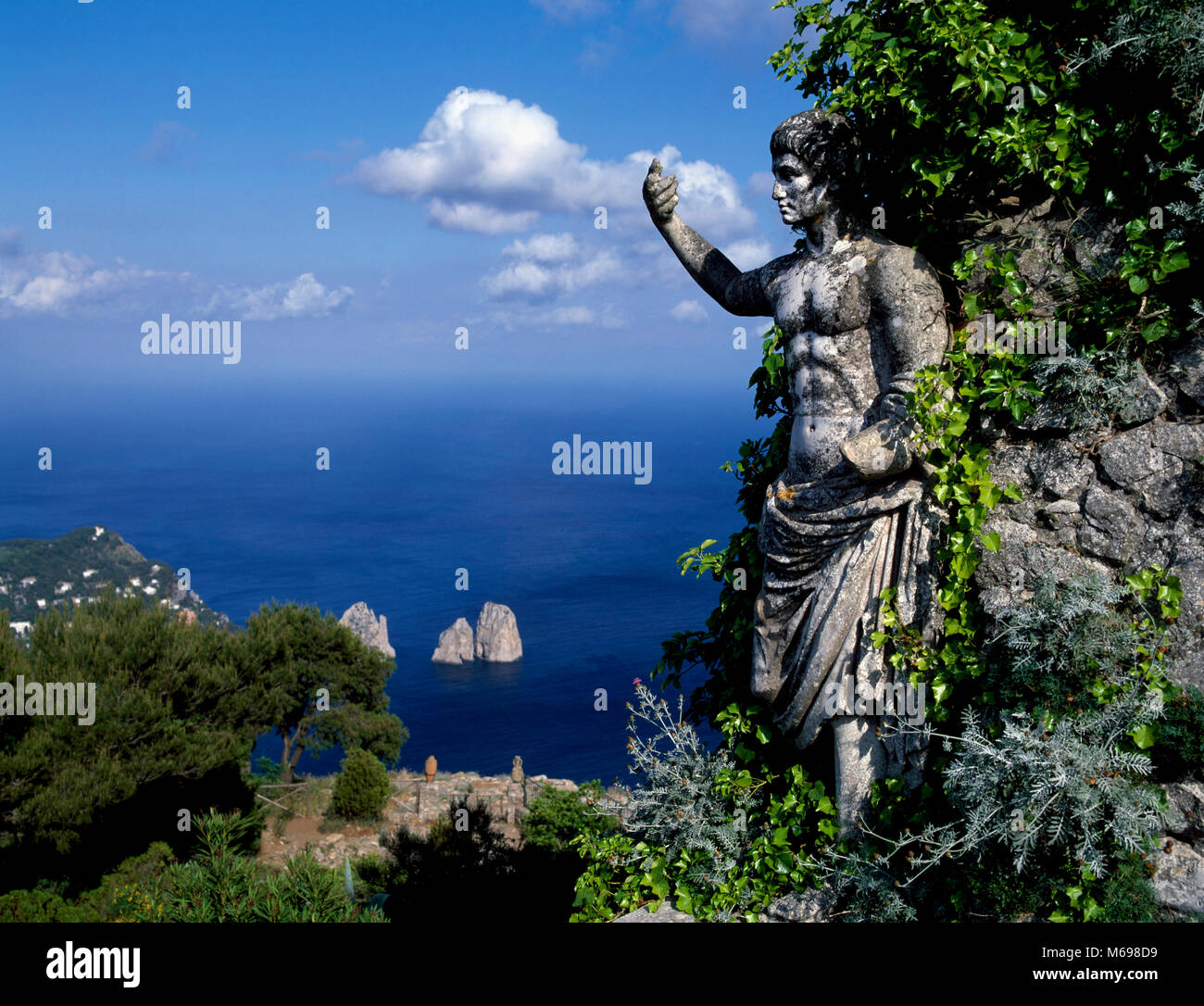 Auf dem Monte tiberius-statue Solarno, Capri, Italien, Europa Stockfoto
