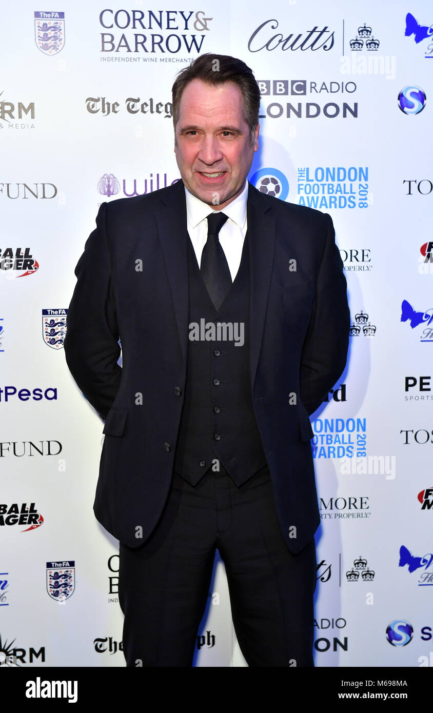 David Seaman anreisen, für die London Fußball-Awards 2018 Battersea Evolution, London. Stockfoto