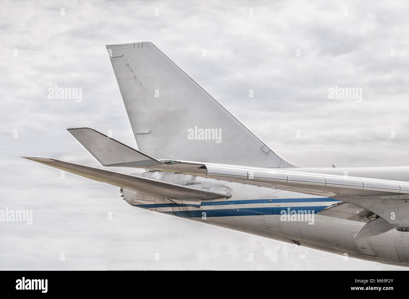 Nahaufnahme eines Saitenhalter für ein Flugzeug Stockfoto