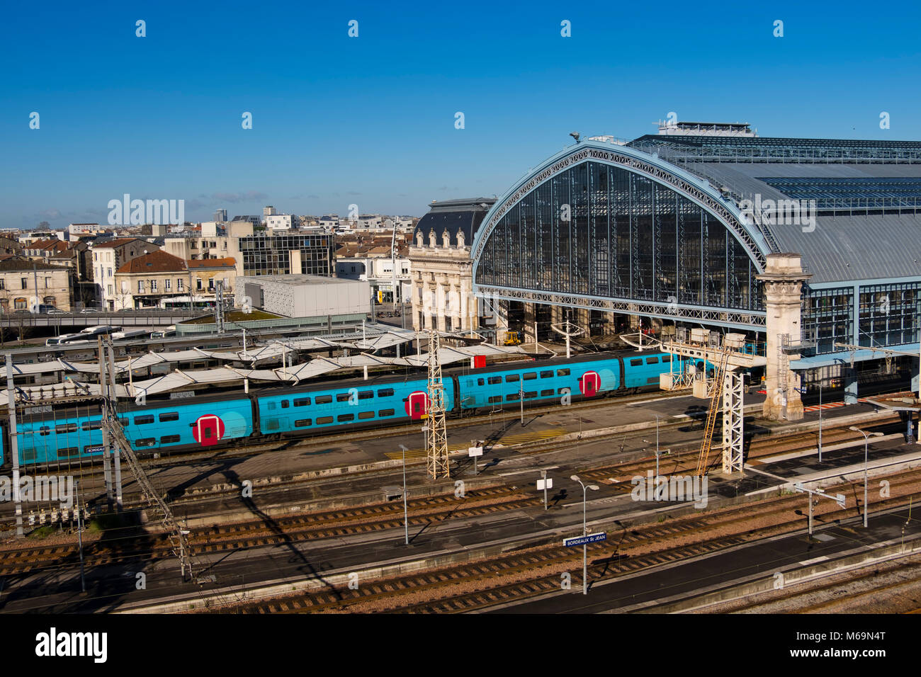 Der Bahnhof Saint Jean in Bordeaux, Gironde, Aquitanien, Frankreich Stockfoto