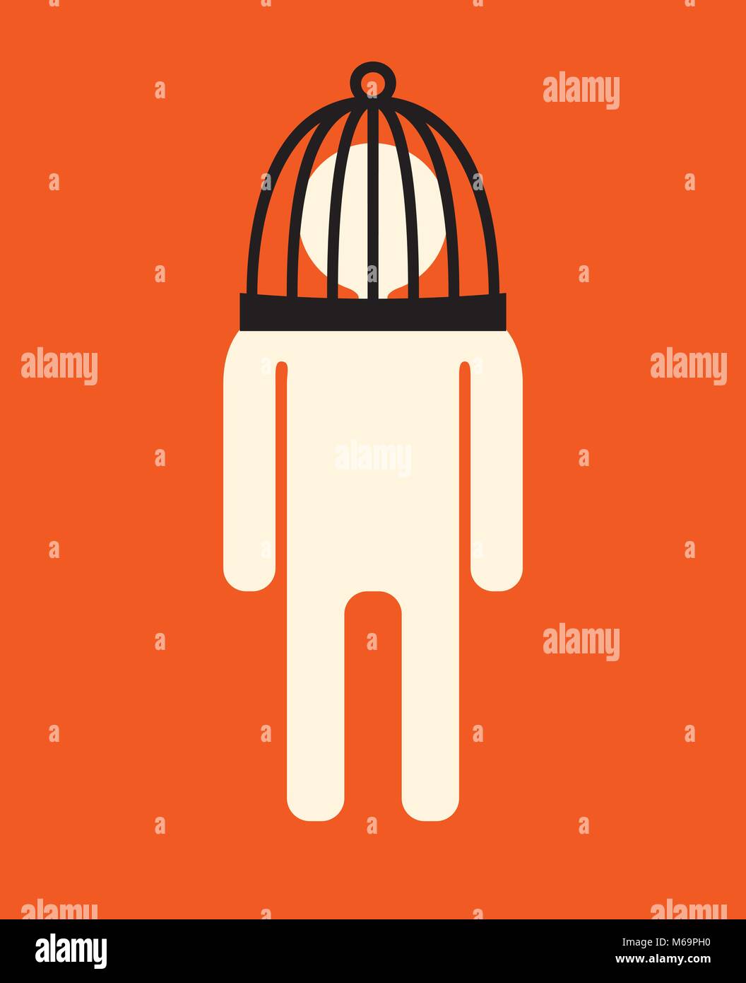 Selbst Beschränkungen - Zurückhaltung auf die selbst auferlegte Stock Vektor