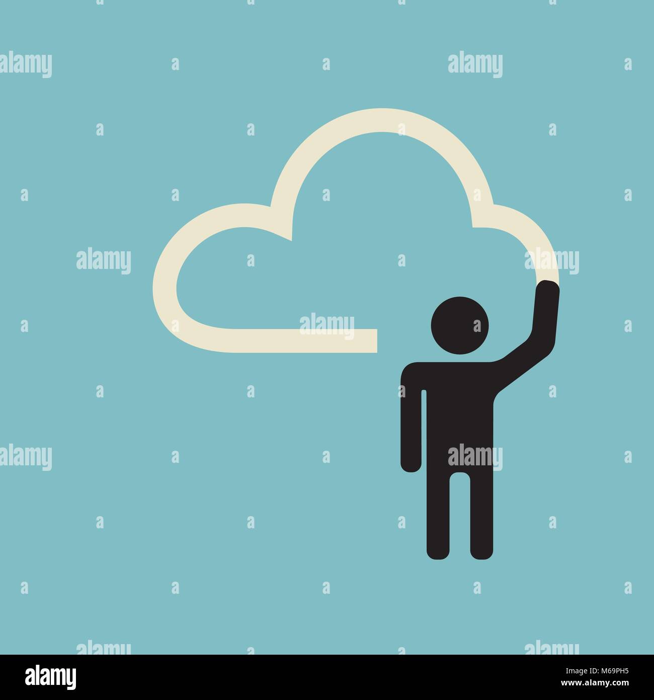 Cloud Design - kreative Idee plan Stock Vektor