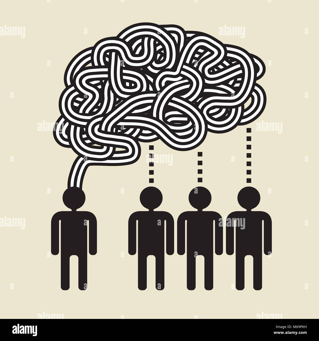 Big Brain imagination: Teilen Sie Ihre großen Ideen Stock Vektor