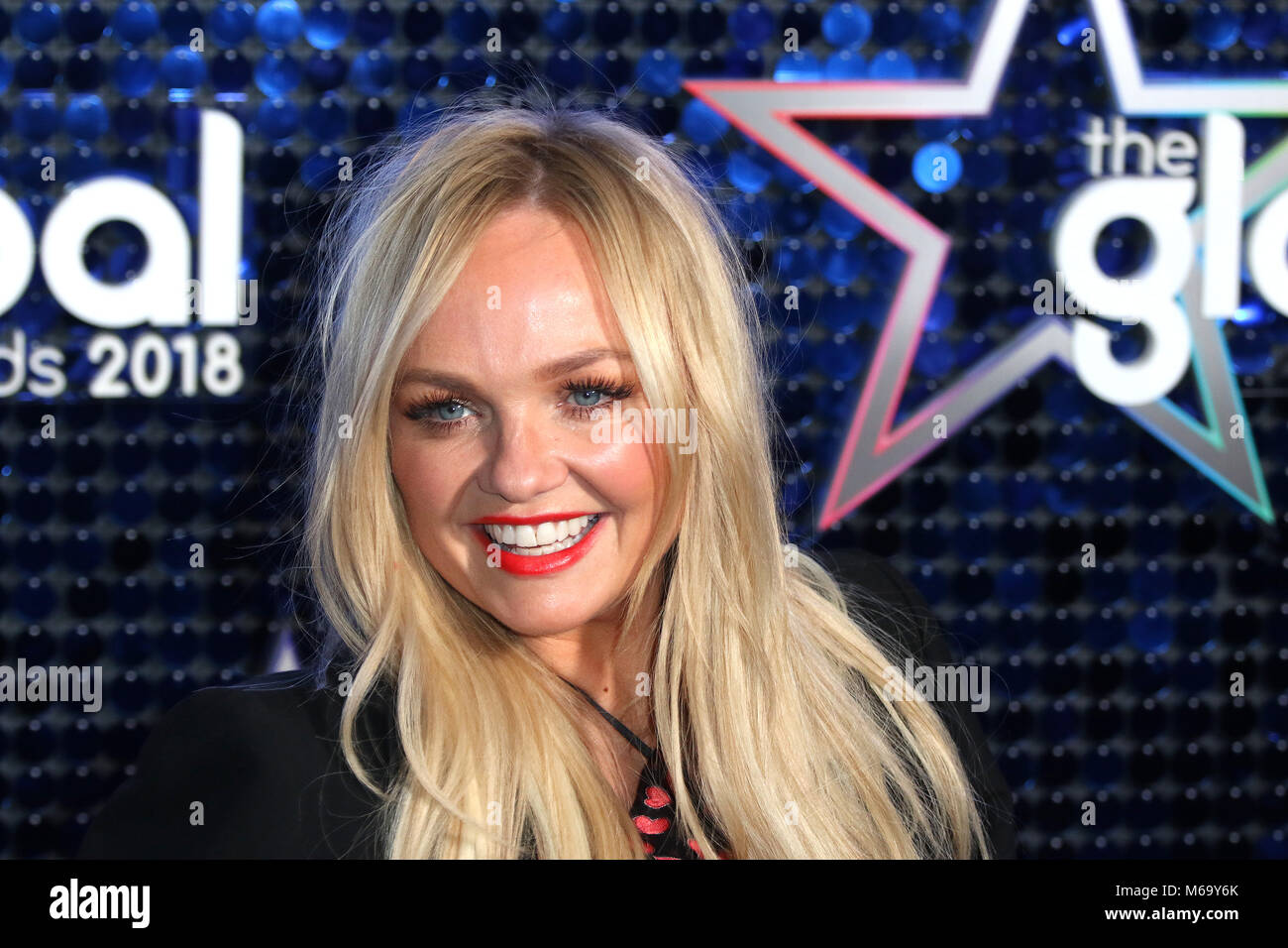 London, Großbritannien. 1. März, 2018. Emma Bunton nimmt an den Global Awards, ein brandneues Auszeichnungen zeigen durch Globale, Medien & Entertainment Group bei Eventim Apollo Hammersmith, London, UK, 01. März 2018, Foto von Richard Goldschmidt Credit: Rich Gold/Alamy Leben Nachrichten gehostet Stockfoto