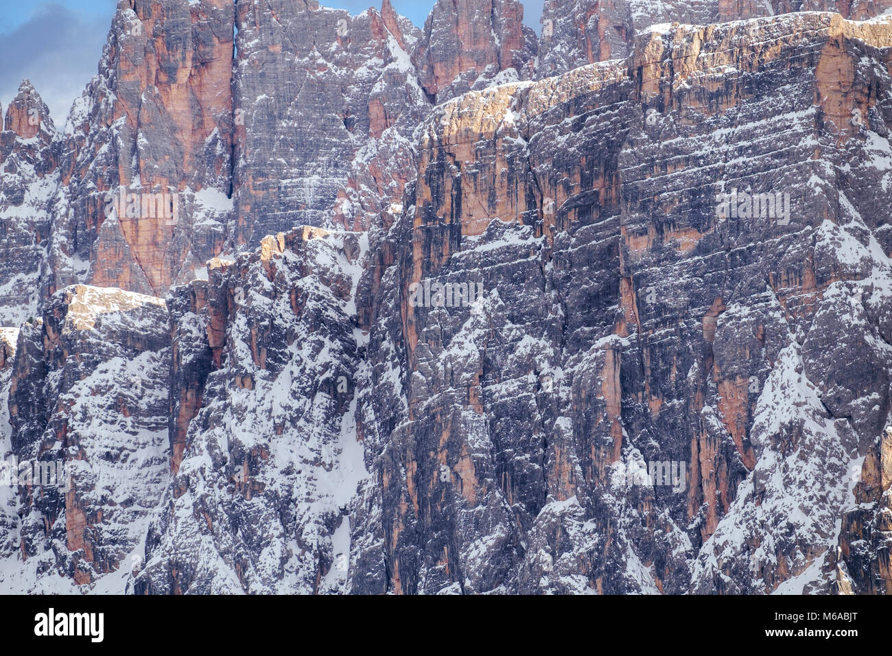 Gebirge in Lastoni di Formin, Dolomiten, Italien Stockfoto