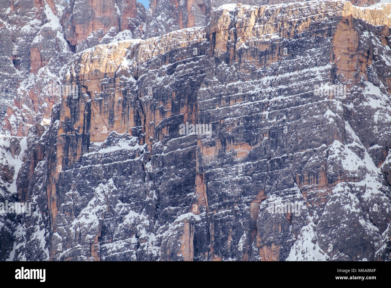 Mountain range in Lastoni di Formin, Dolomites, Italy Stockfoto