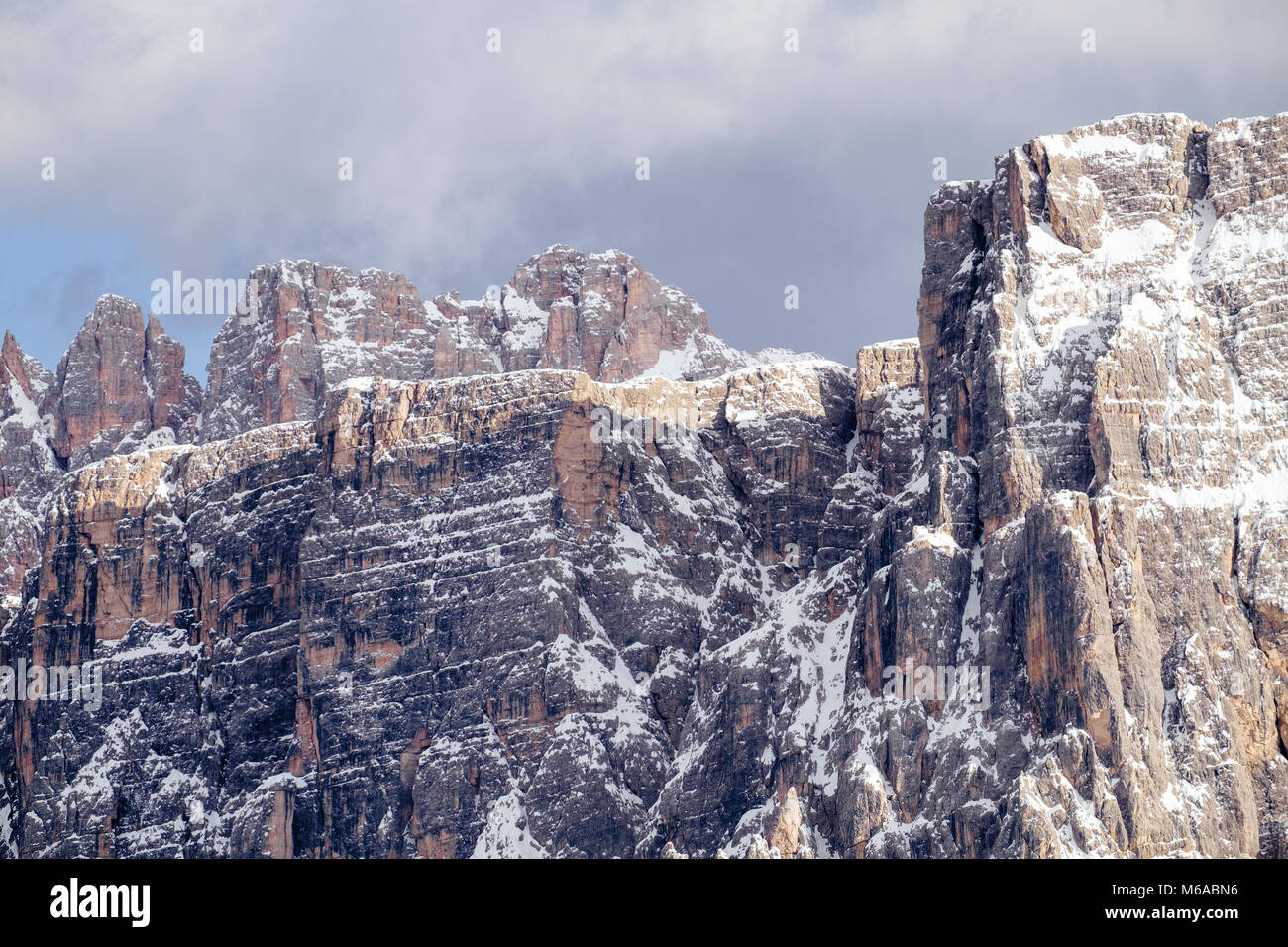 Mountain range in Lastoni di Formin, Dolomites, Italy Stockfoto