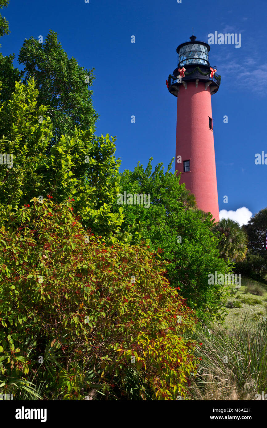 Blick auf Jupiter Leuchtturm, Florida Stockfoto