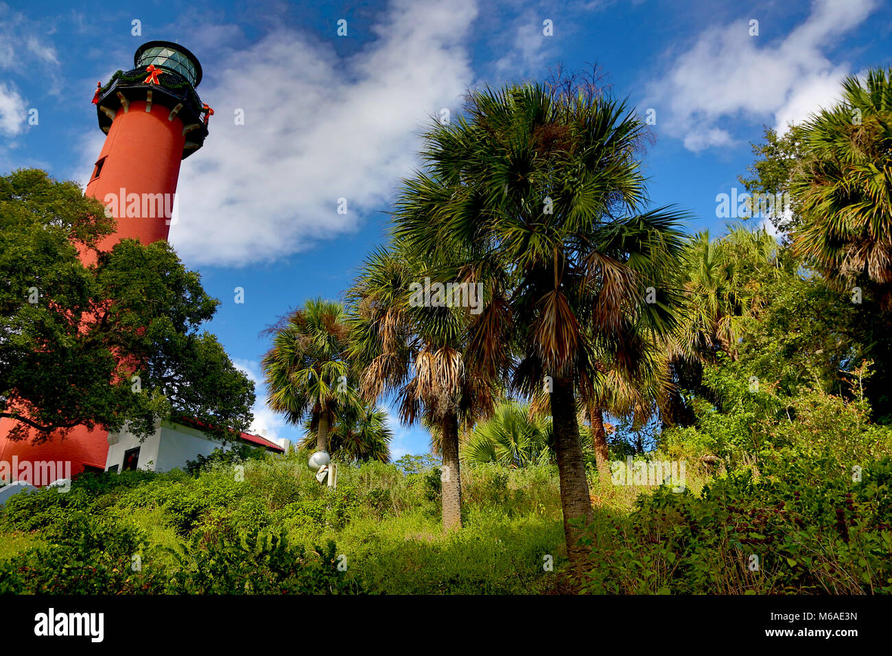 Blick auf Jupiter Leuchtturm, Florida Stockfoto