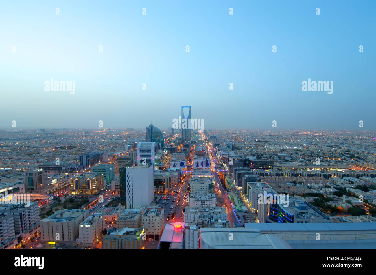 Riad Skyline bei Nacht #8, der Hauptstadt von Saudi-Arabien Stockfoto