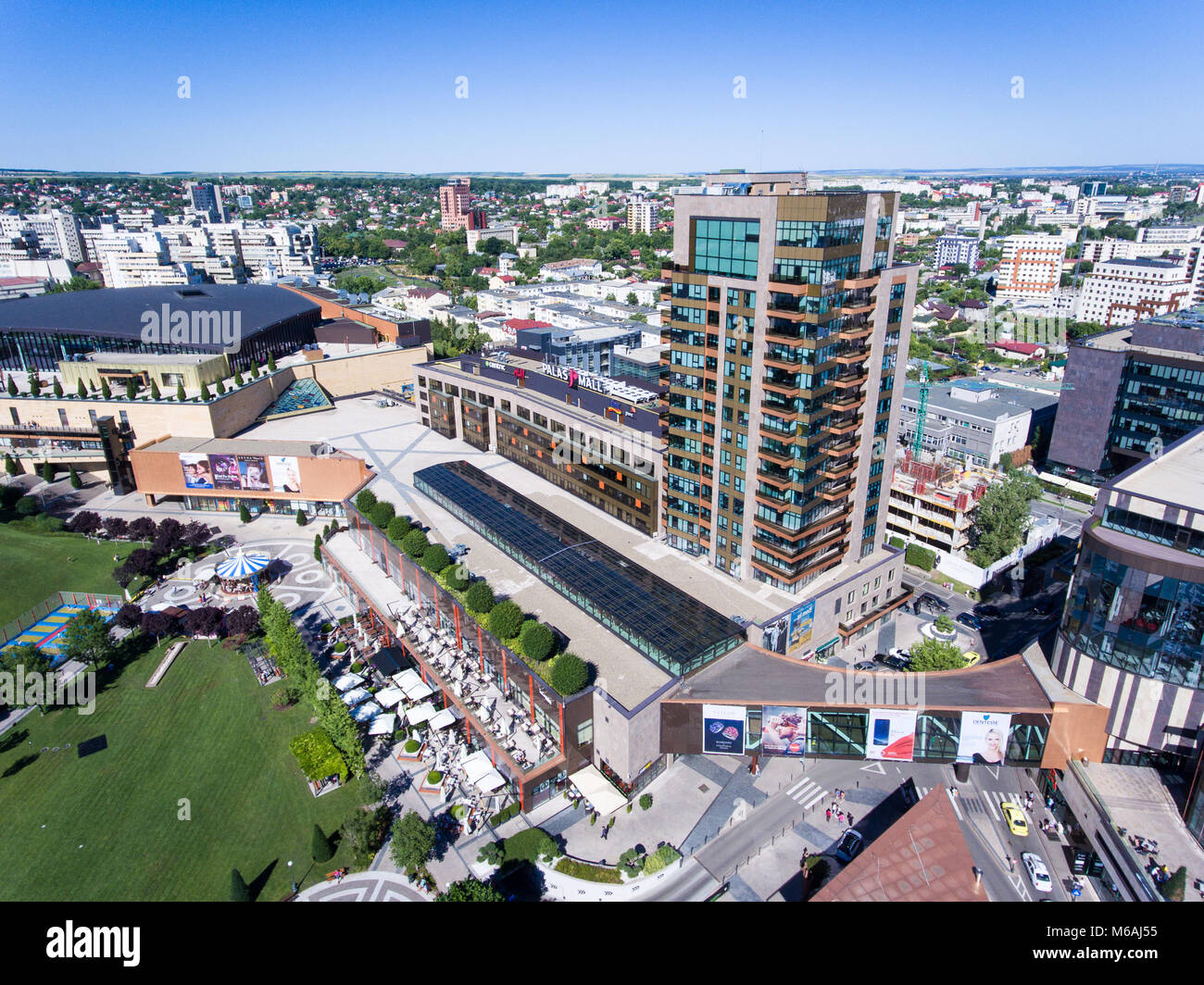 Iasi, Rumänien, Juli 2017: Palast Mall und Iasi City Center Stockfoto