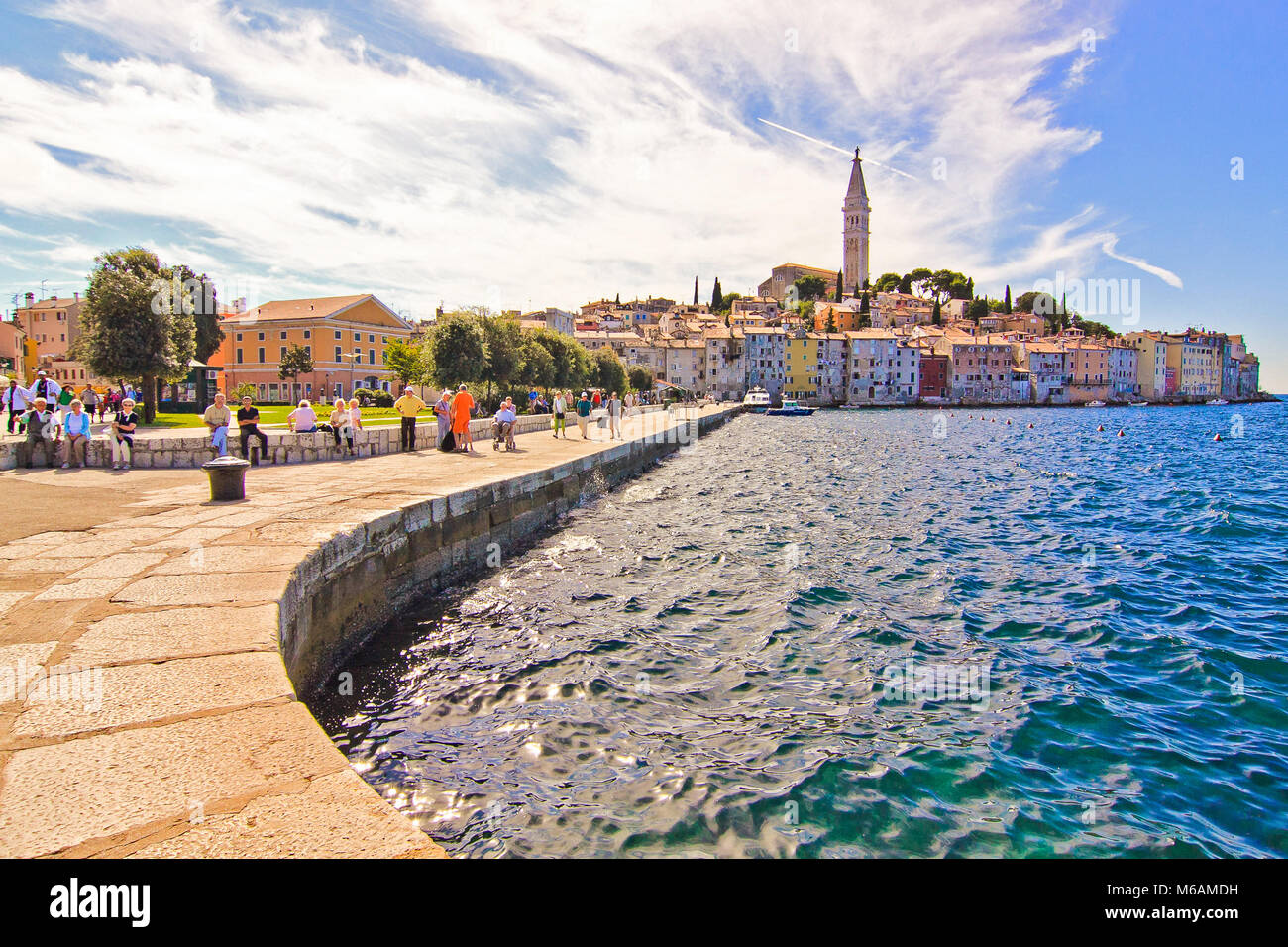 Die mittelalterliche Stadt Rovini, Kroatien im Sommer. Wichtige touristische Destination in Kroatien. Stockfoto