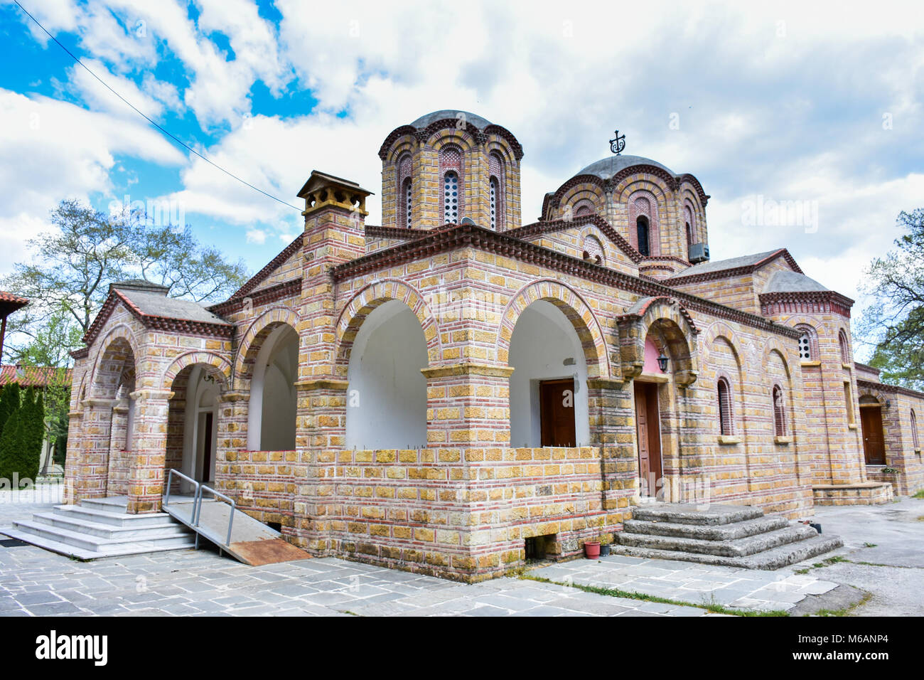 Dyonisos Olymp Berg Kloster. Wichtige touristische Attraktion im Osten Griechenlands, in der Nähe der Stadt Leptokaria Stockfoto