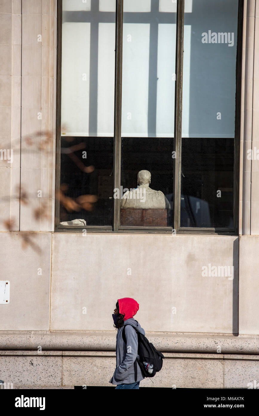 Philadelphia, PA/USA. Street Scene von Philadelphia bis März der Frauen auf Philadelphia. 19. Januar 2018. Stockfoto