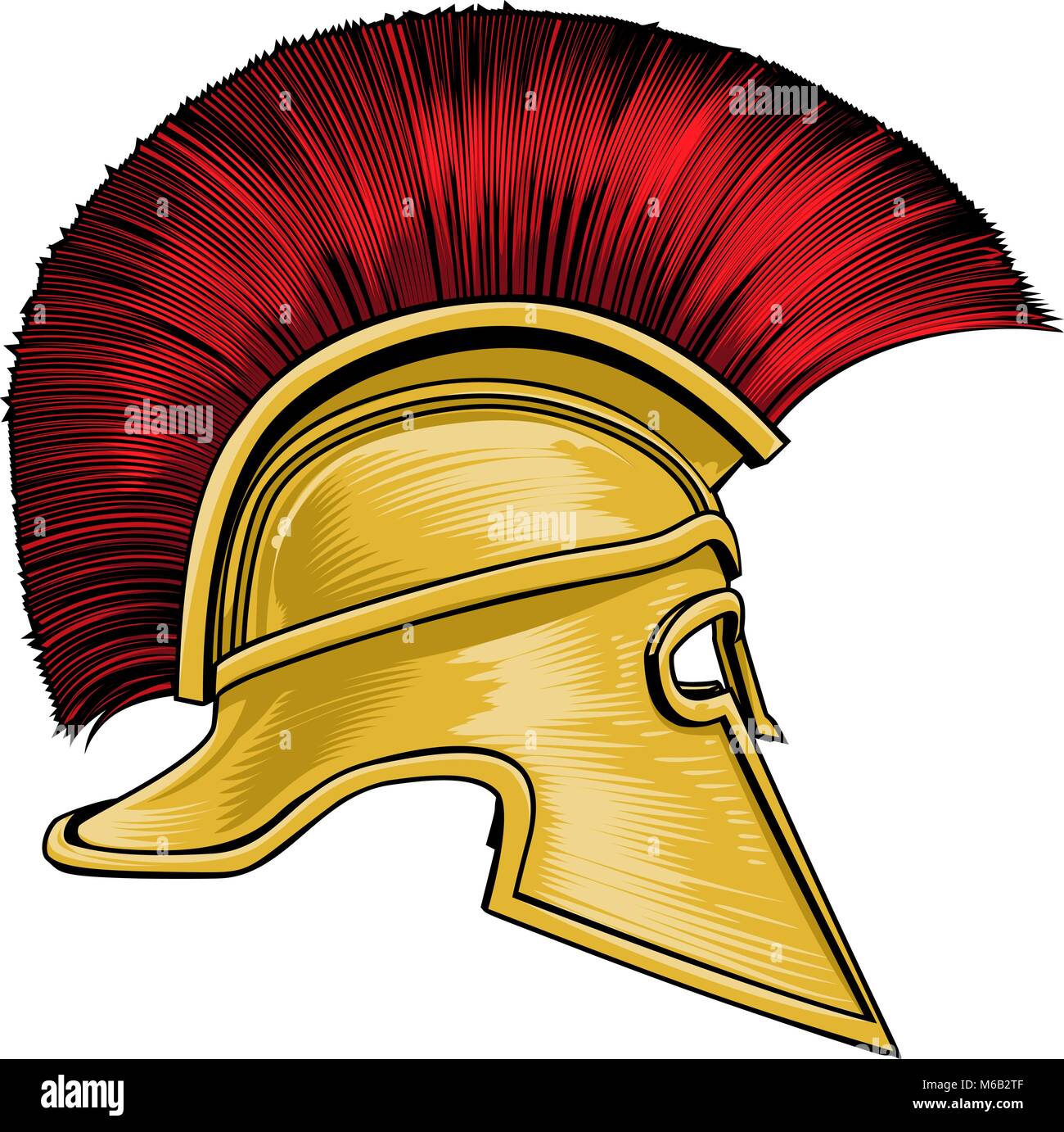 Spartan antiken griechischen Gladiator Krieger Helm Stock Vektor