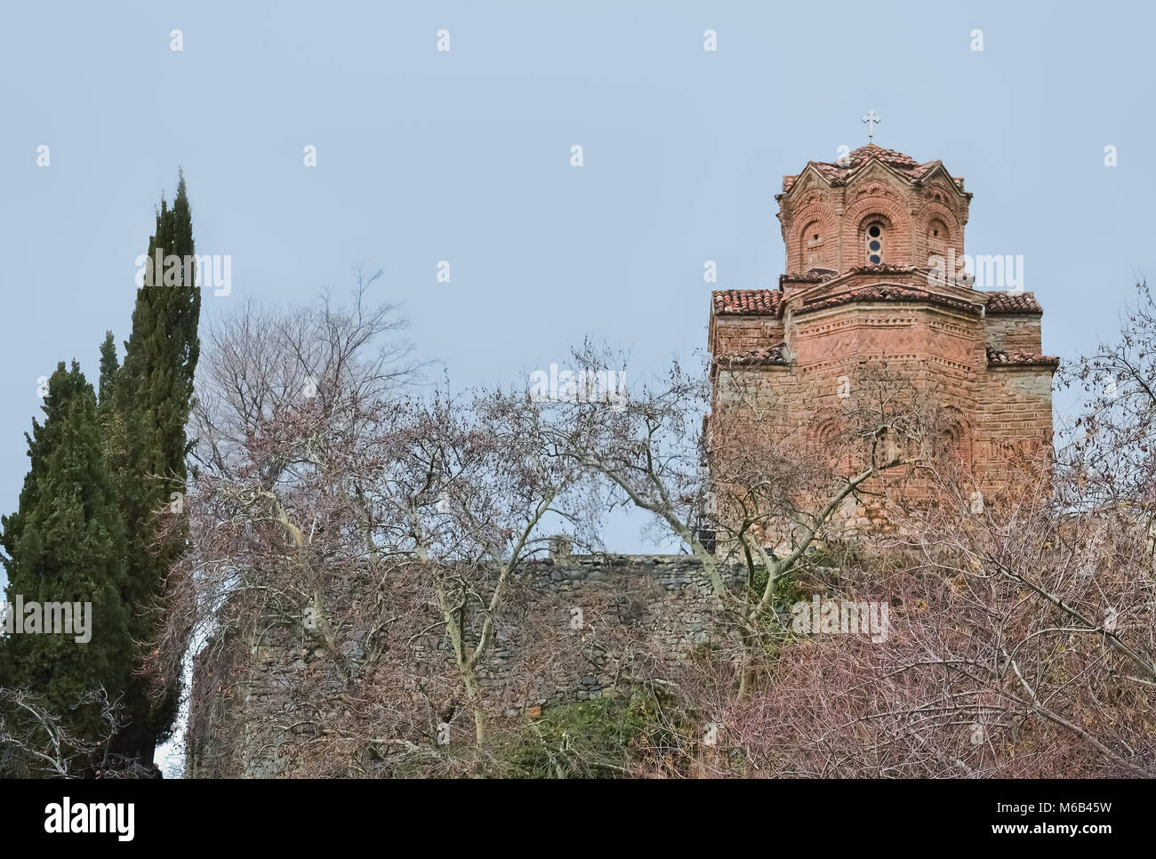 Alte Orthodoxe Kirche Saint Jovan Kaneo in Ohrid Stockfoto