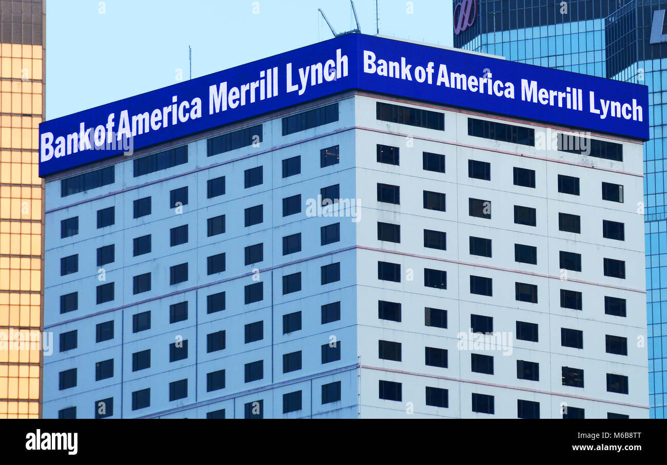 Bank of America Merrill Lynch, Honk Kong Island Stockfoto