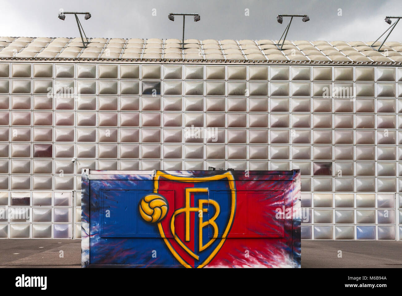 Blick auf St. Jakob Park - offizielle Stadion des FC Basel. Schweiz Stockfoto