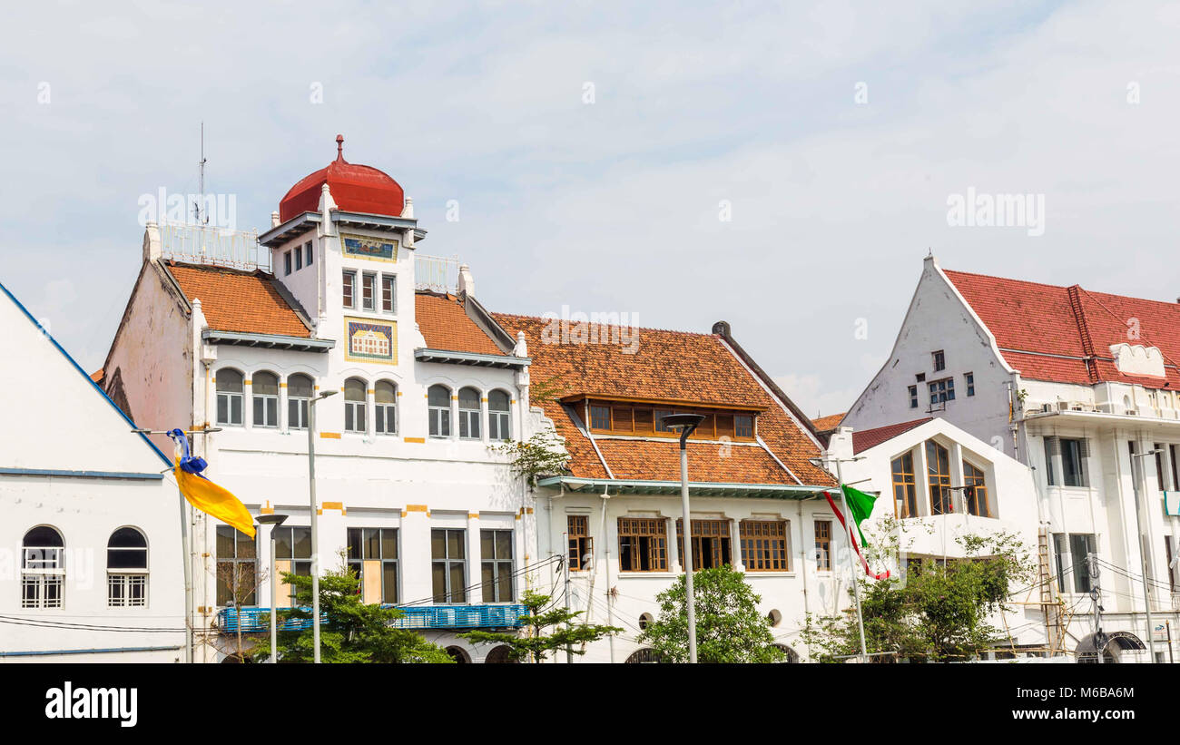 Alten kolonialen Gebäude in der Altstadt von Jakarta, Batavia, Java Stockfoto